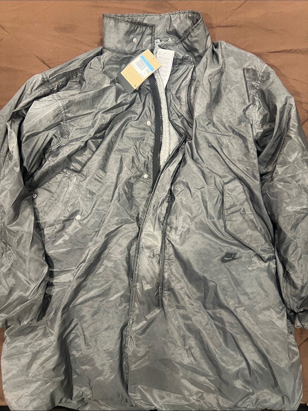 Nike Gray Lightweight Windbreaker Jacket